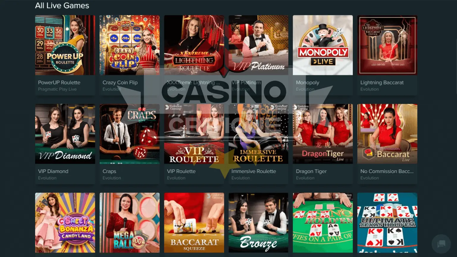 Duelbits Casino Live Games