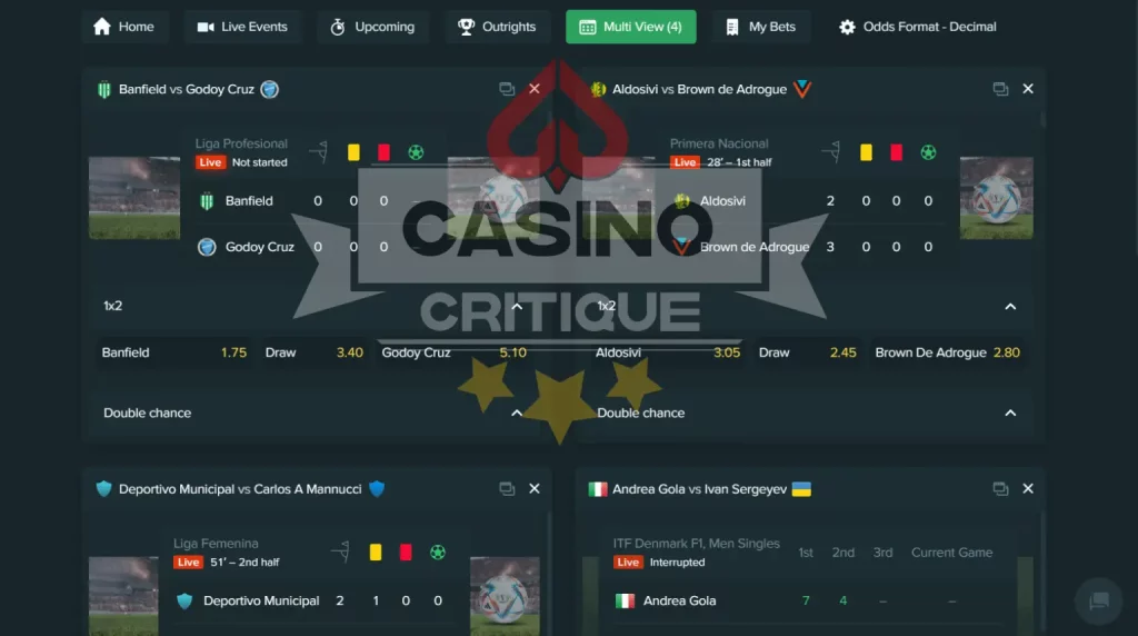 Duelbits sportsbook multiview