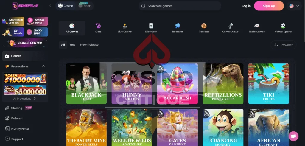 HunnyPlay casino review Casino Critique