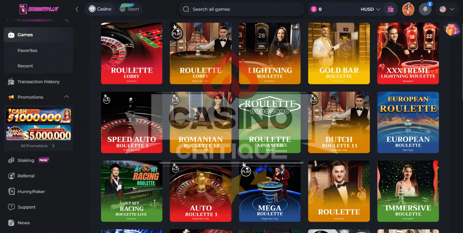 HunnyPlay roulette software skin-3