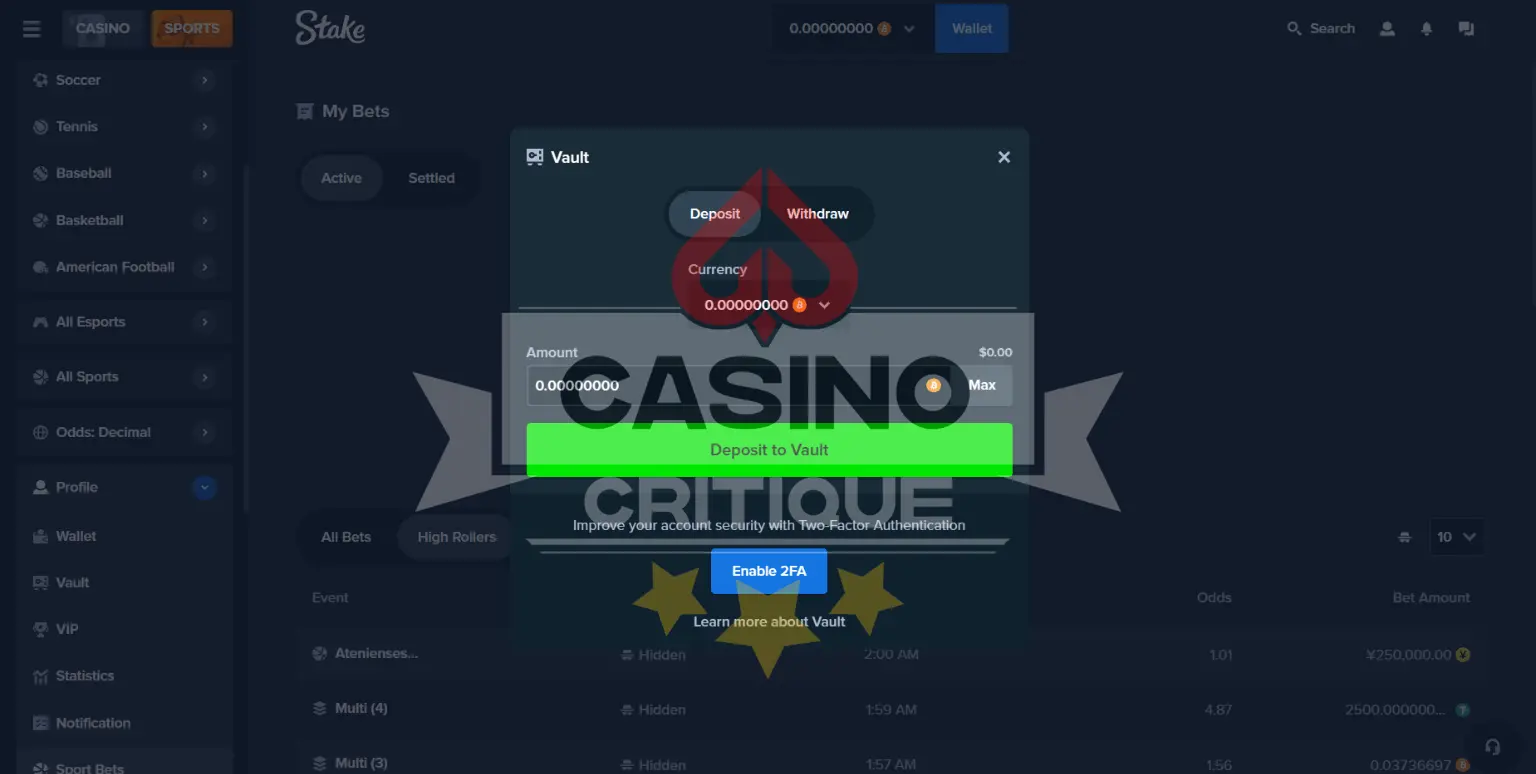 Stake casino review vault skin-7