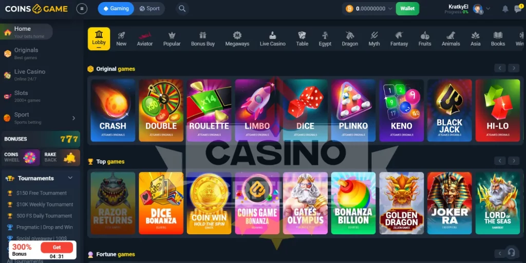 Coins Game Casino Review