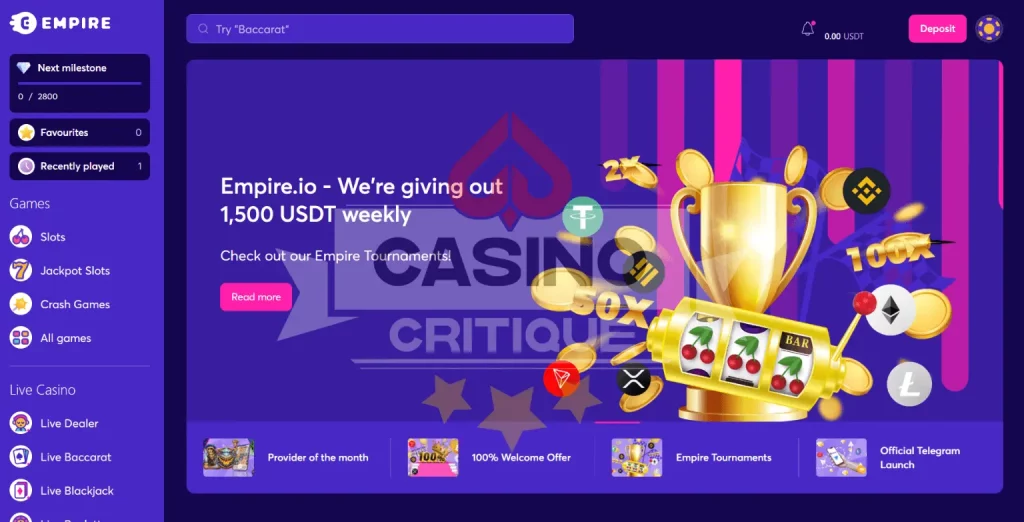 Empire.io casino review