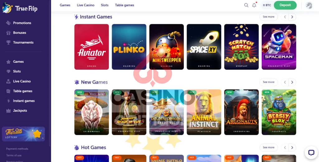 TrueFlip.io Casino Review Featured