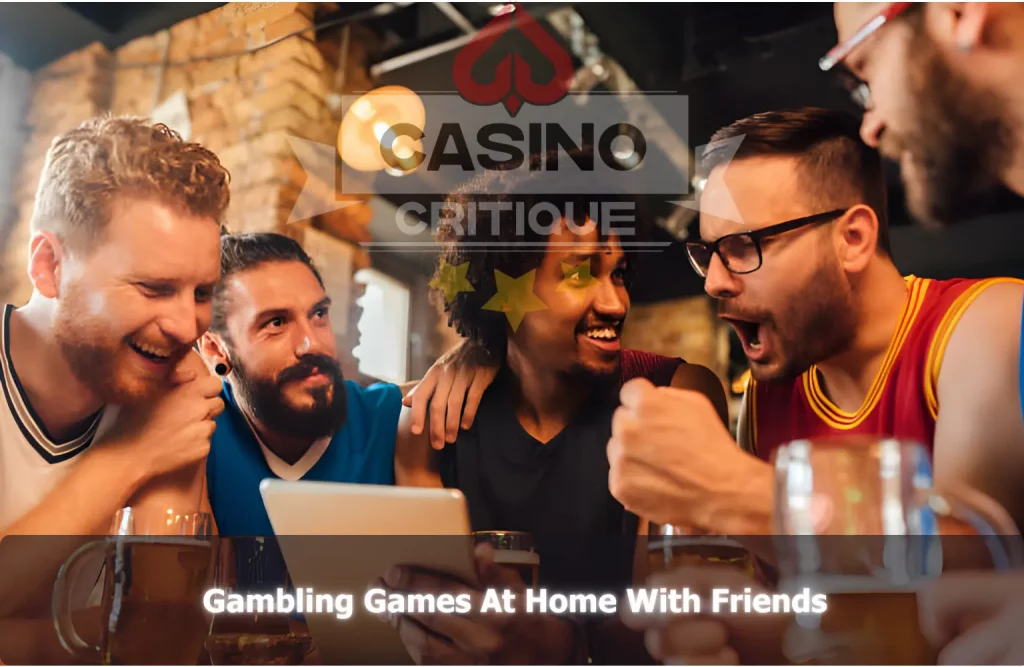 playing gambling games at home with friends